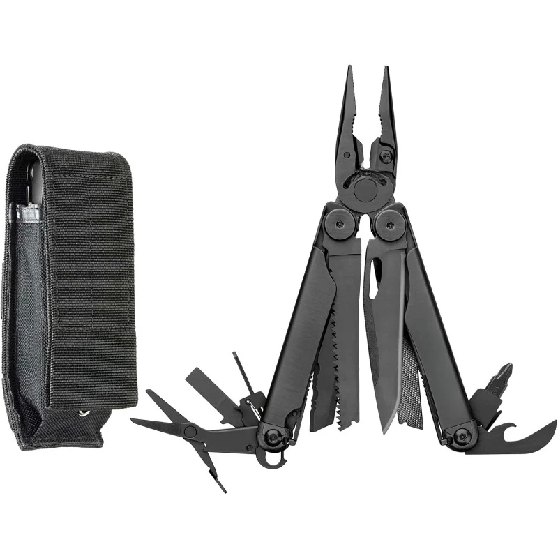 18 in 1 full size, multi-function tool for DIY, home, garden, outdoor or everyday carry, black