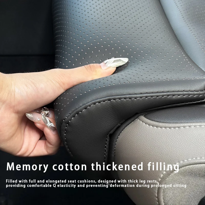 For BMW 5 Series i5 G60 X3 G45 X5 G05 2019-2026 Car Seat Leg Support Extension Leather Memory Foam Seat Extender Leg Cushion