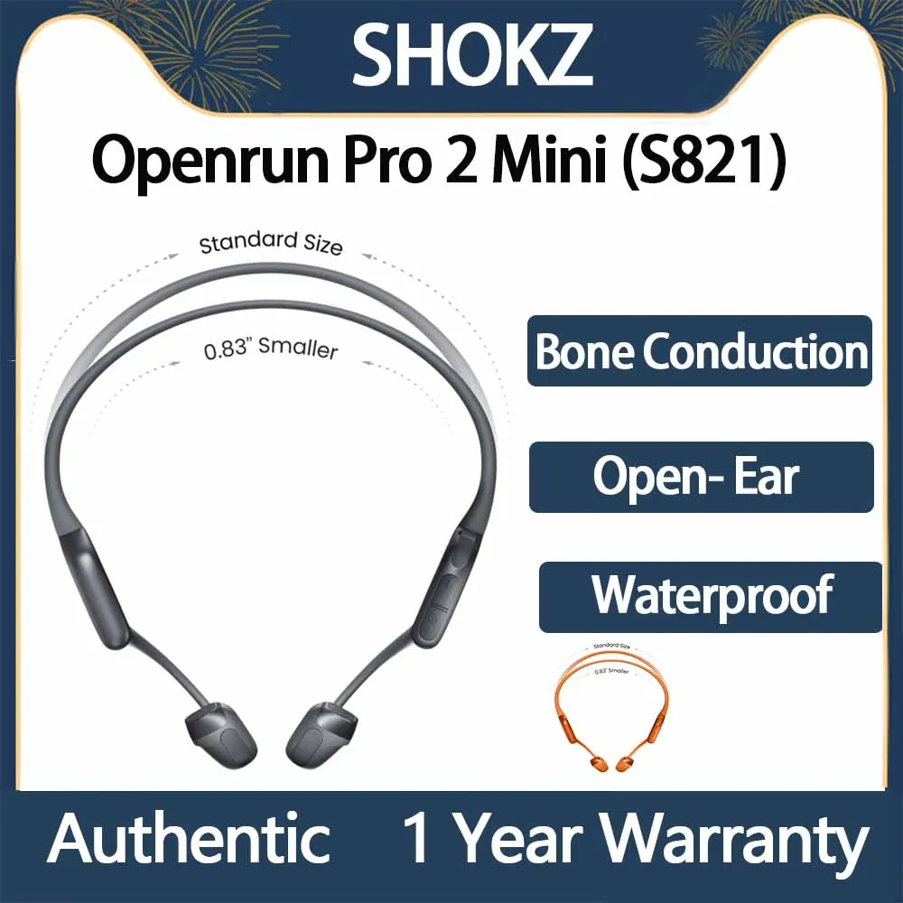 New Arrival Original SHOKZ Openrun Pro Mini 2 S821 Bone Conduction Bluetooth Earphones Waterproof Open Ear Sport Running Cycling