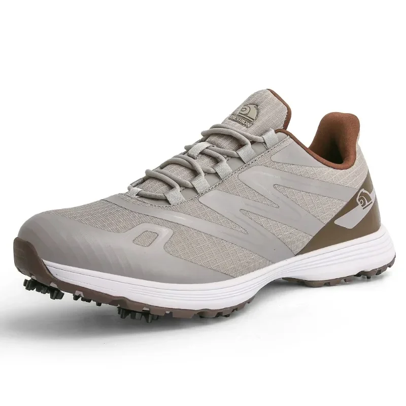 Spikes Golf Shoes para homens, tênis de golfe profissional masculino leve, novo