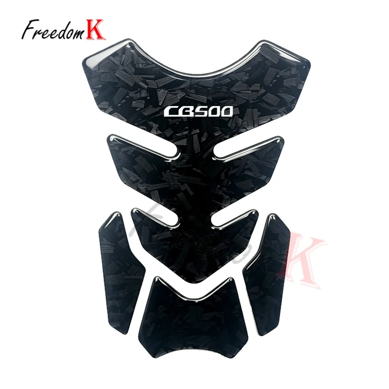 3D Gel Dome Motorcycle Tank Pad Protector Stickers Fit For CB500 CB 500 CB500X CB500F Forged Carbon Fiber Tank Waterproof & slip