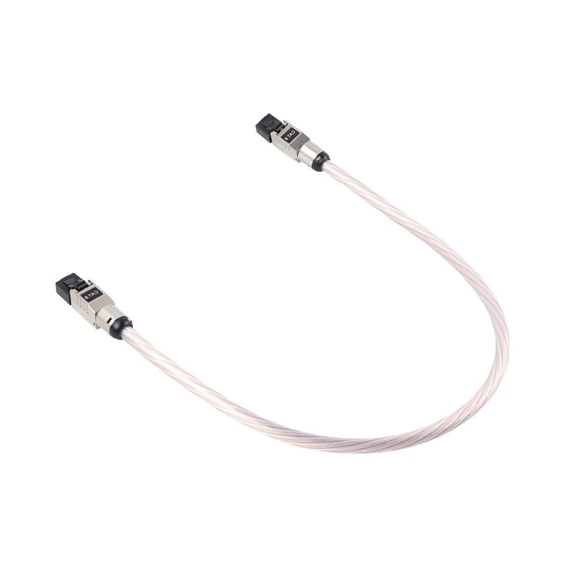 RJ45 Hifi Copper Silver Braided Cat8 Ethernet Cable High Speed 40Gbps 2000Mhz Network Patch Audio Cable