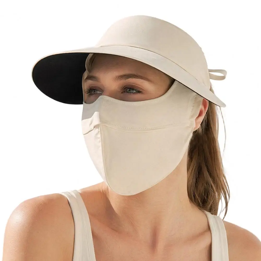Ice Silk Face Mask Full Face Wrapping Design, Breathable Sunscreen Face Mask for Outdoor Women Cycling Hiking Fishing