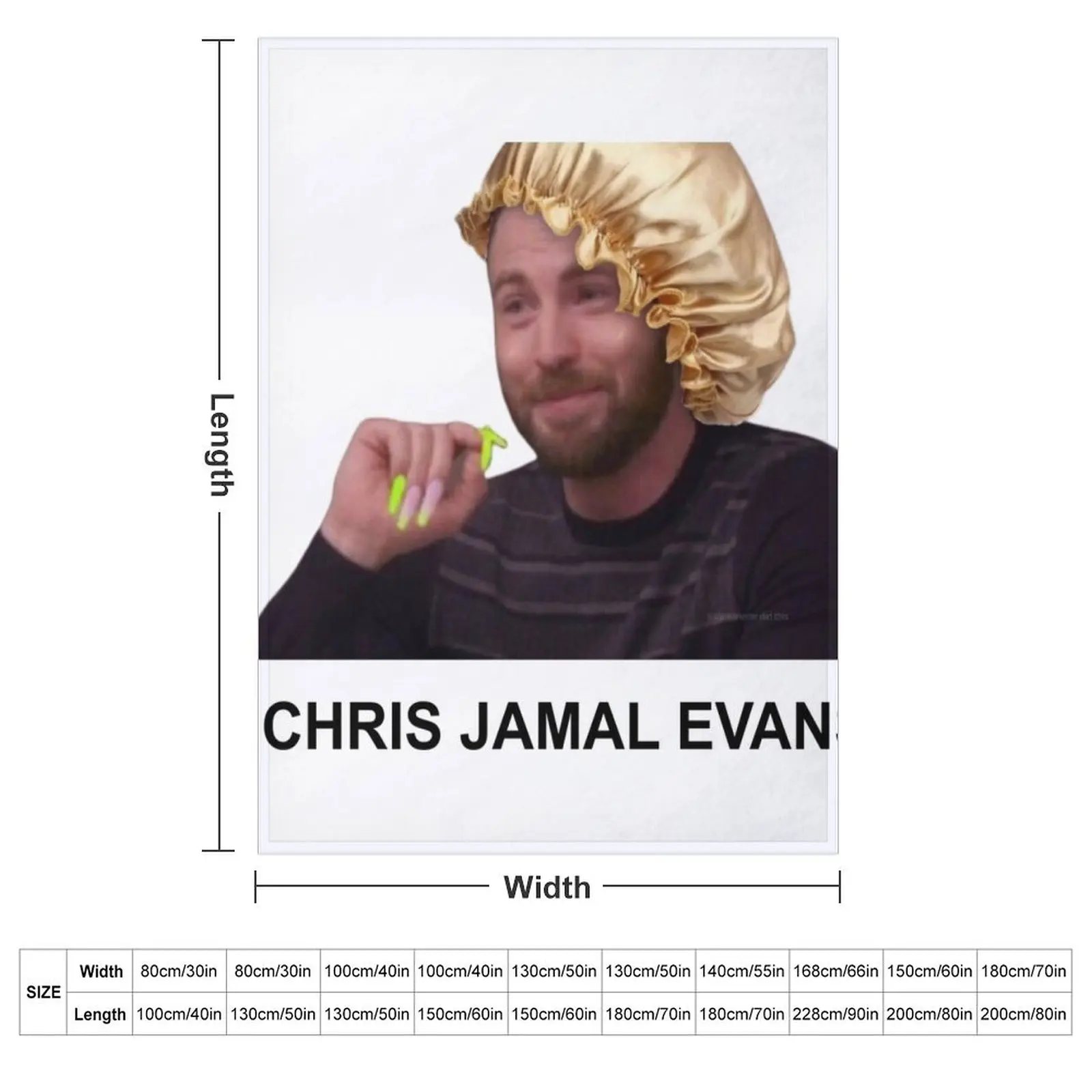 Chris Jamal Evans Meme Throw Blanket Plush Multi-Purpose Hairys Sofa Throw heavy to sleep Blankets