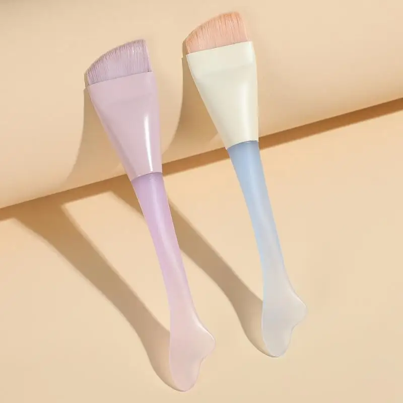 1PC Pennello per fondotinta Pennelli per trucco Pennello per contorno viso leggero e sottile Pennello per contorno piatto Pennelli per trucco per fondotinta in crema