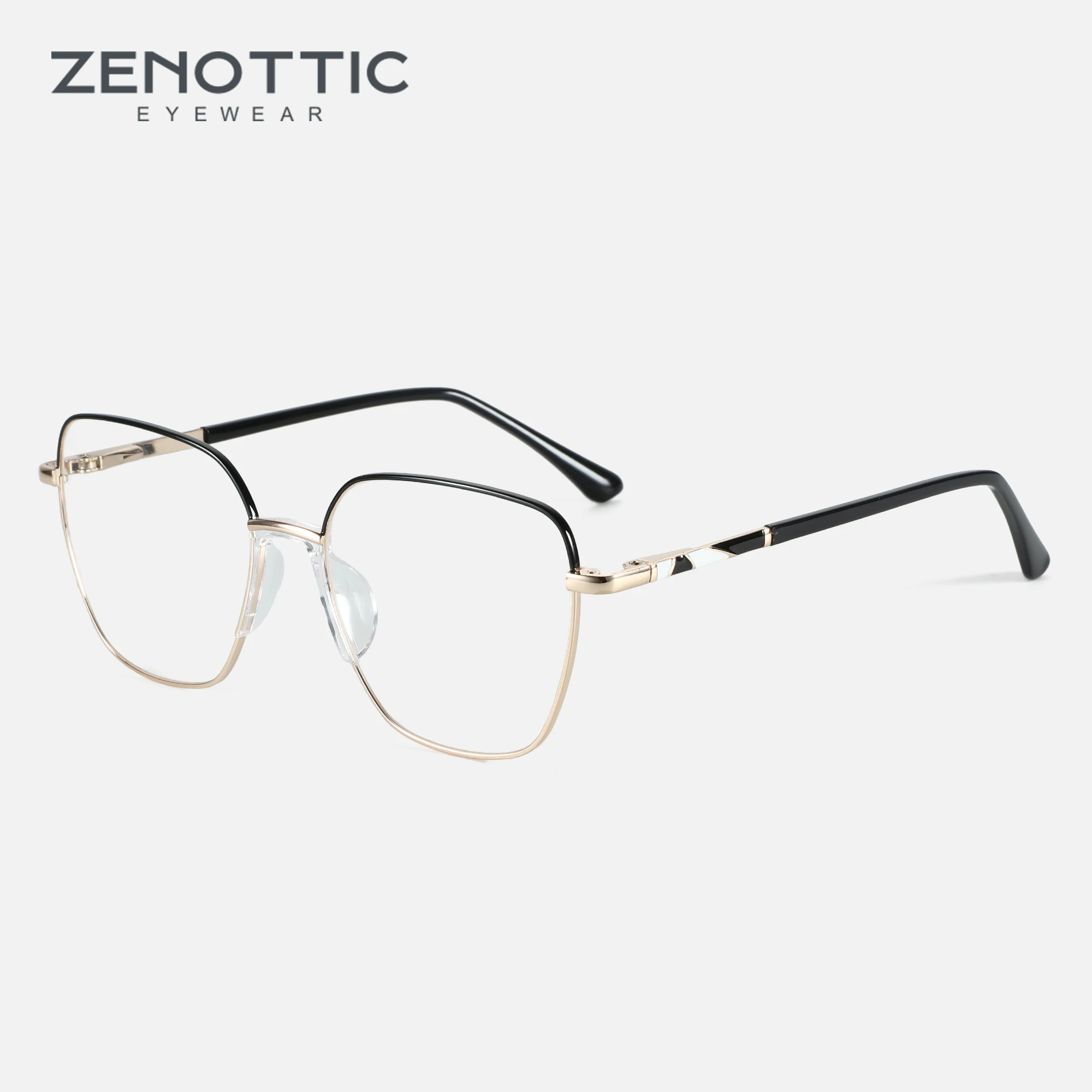 

ZENOTTIC 2024 New Optical Glasses Frame Ladies High-quality Ultralight Metal Eyewear Butterfly Non-Prescription Eyeglasses 1016