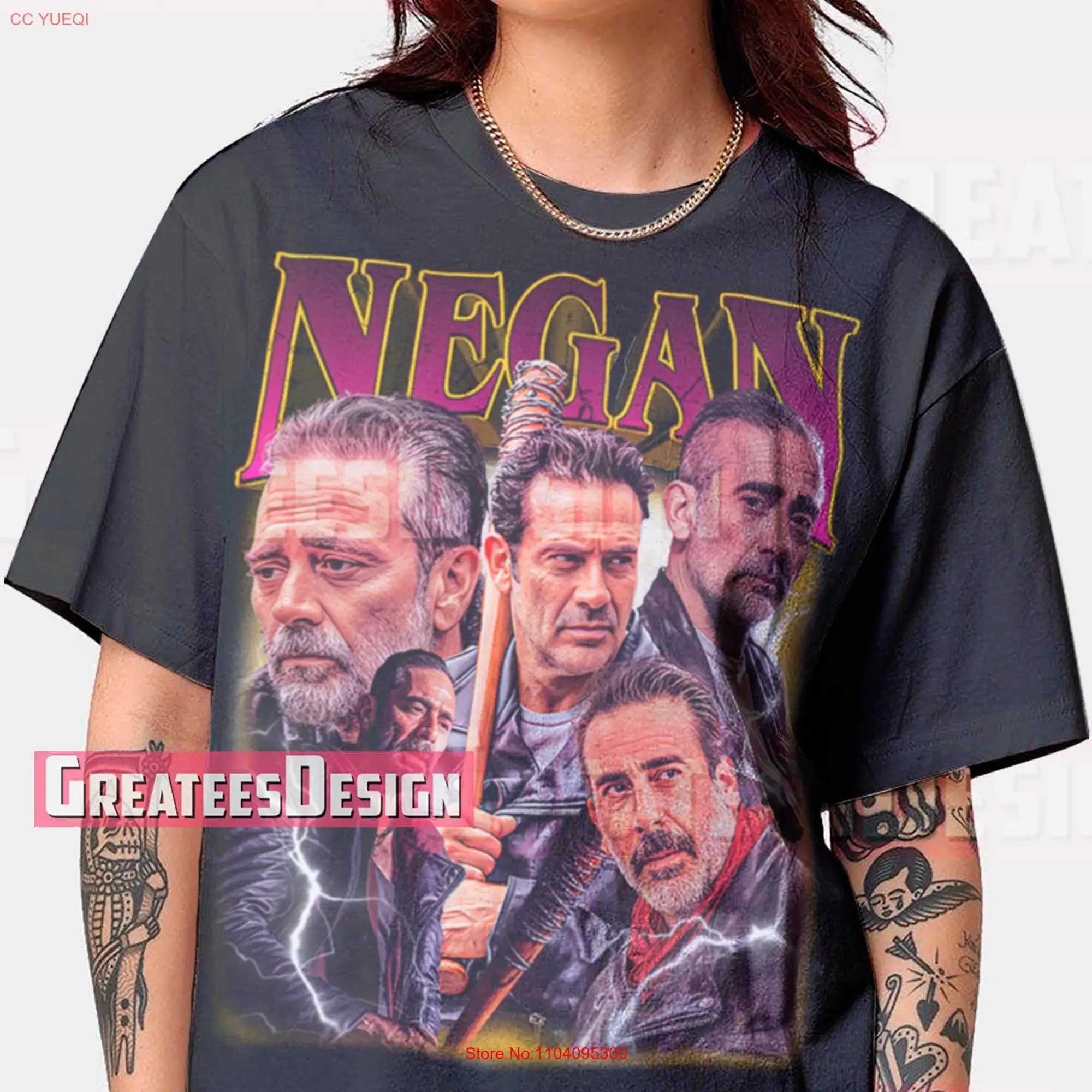 Limited Negan T Shirt Jeffrey Dean Morgan Oversize SweaT BGL590 long or short sleeves