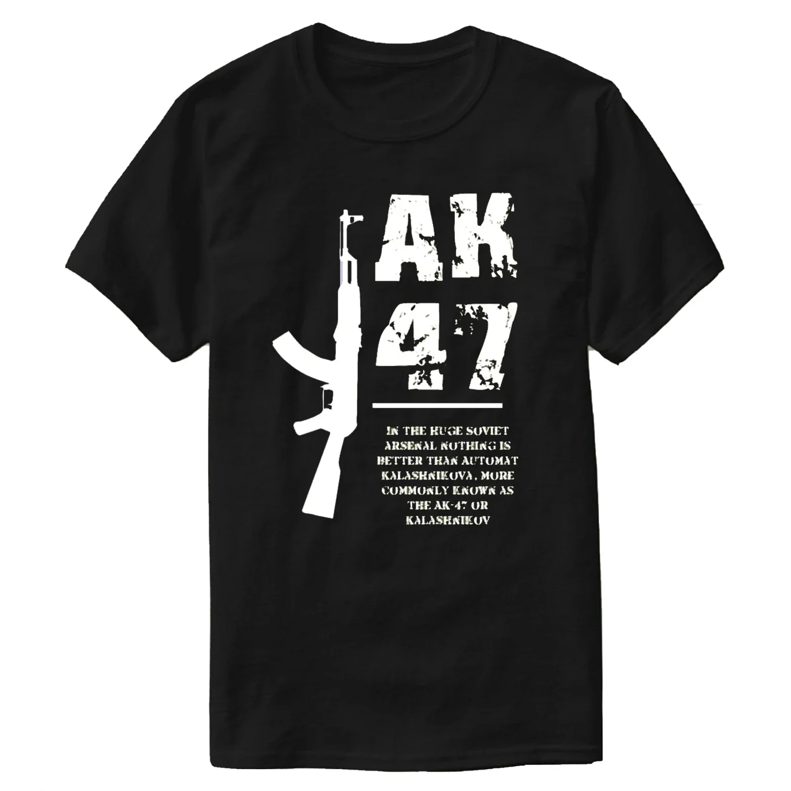 Kalashnikov AK-47 Assault Rifle T-Shirt 100% Cotton O-Neck Short Sleeve Summer Casual Mens T-shirt Size S-3XL