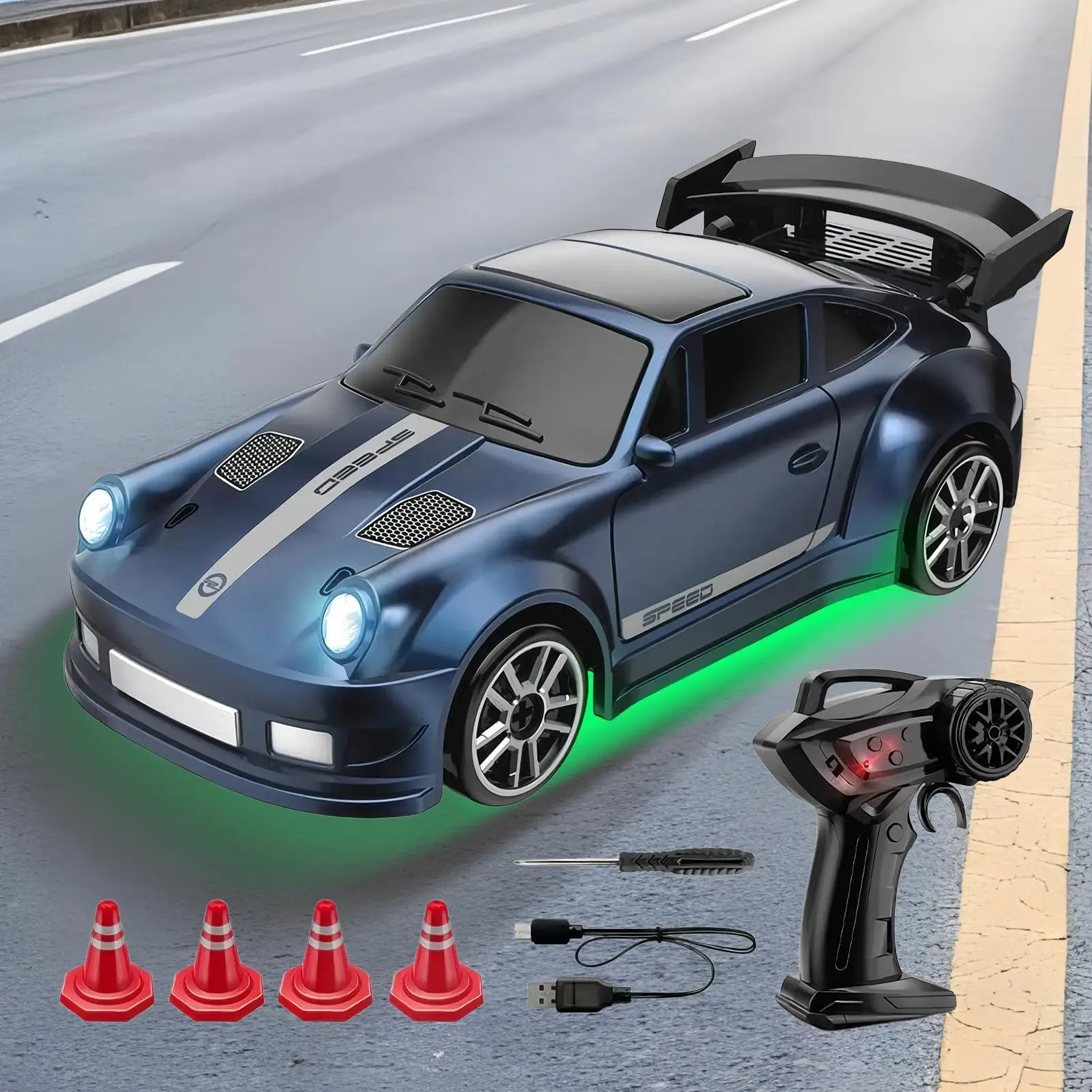 

RC Car Toy 4WD Drift Racing Remote Control Car High Speed Off Road Racing Car Toys for Boys Christmas Indoor Outdoor Gifts