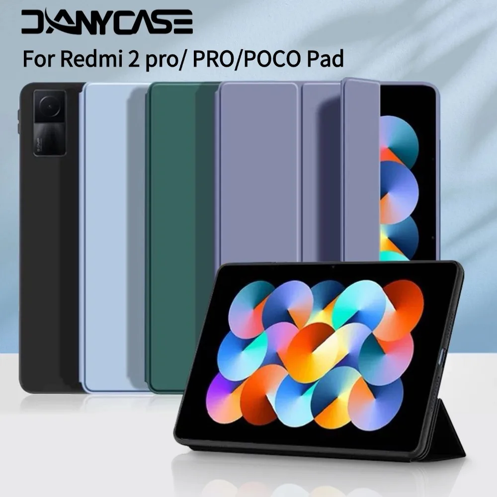 

Чехол-книжка из ПУ кожи с подставкой для Xiaomi Redmi Pad Pro 12.1 дюйма 2024 и Redmi Pad SE 11 дюймов, защитный чехол для планшета