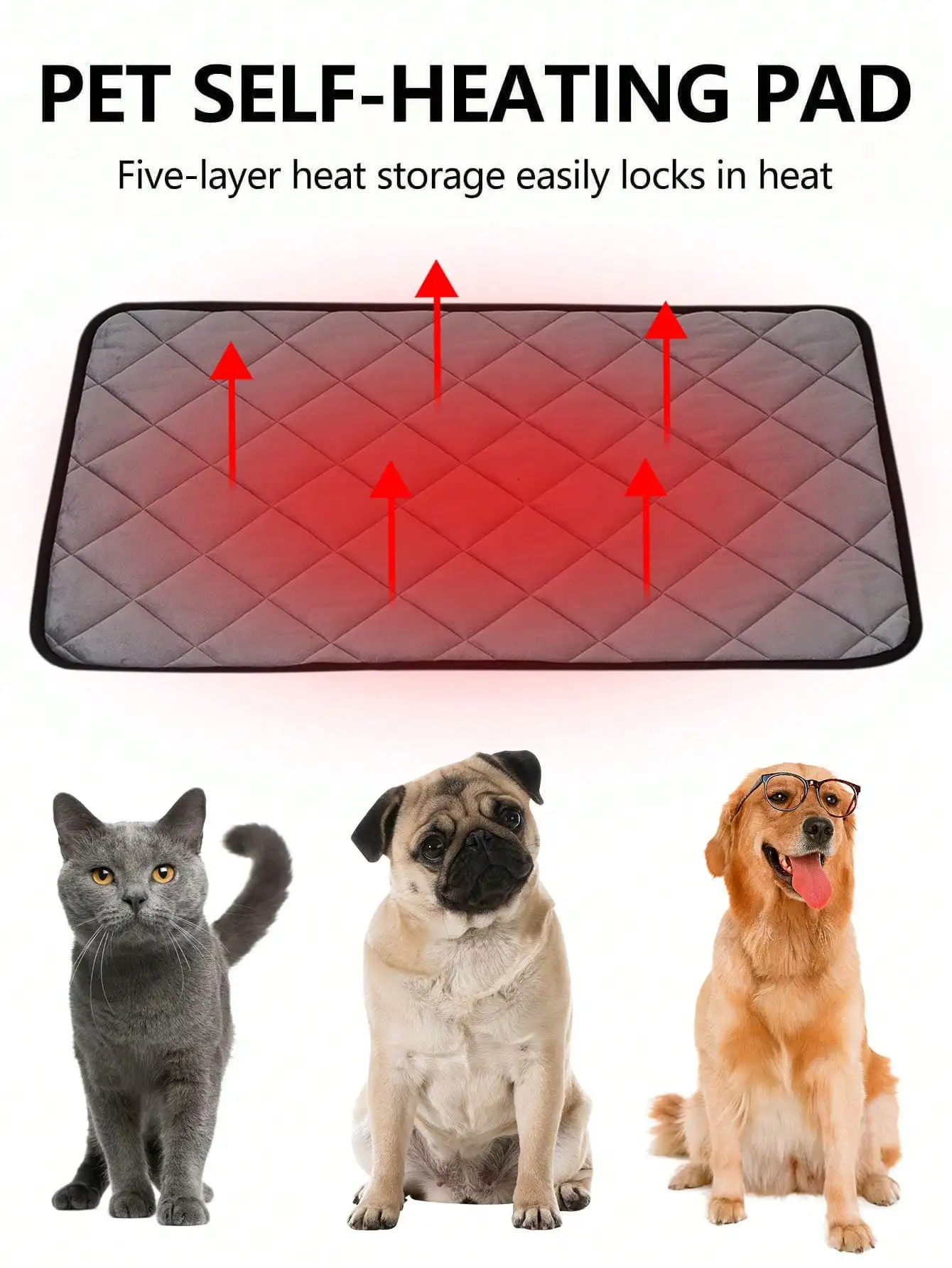 Super Soft Thermal Pet Cushion - 5-Layer, Machine Washable