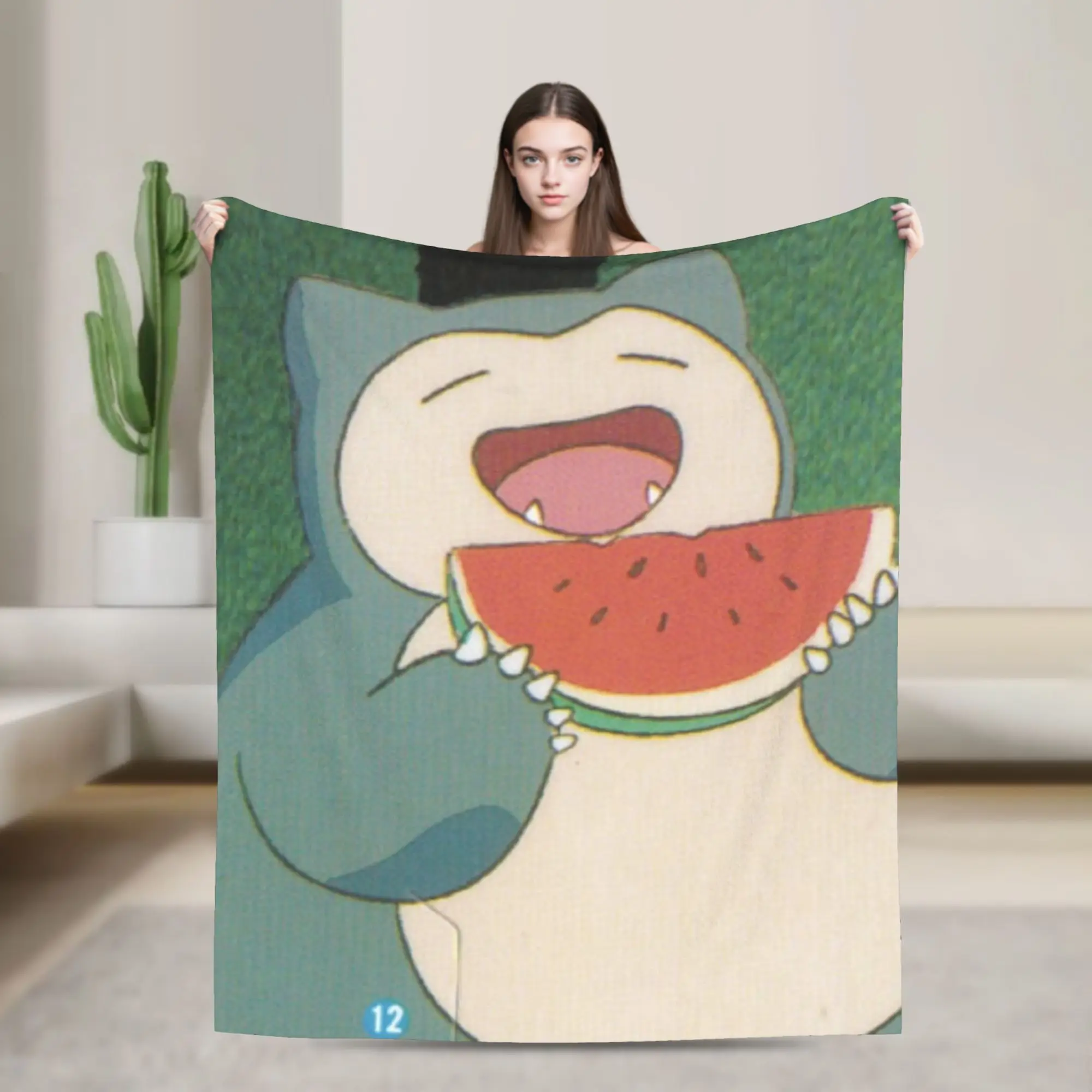 Snorlax monster Merch Blanket Cozy Soft  Throw Blankets for Couch 50x60 Inches Multi-size Bedding Throws