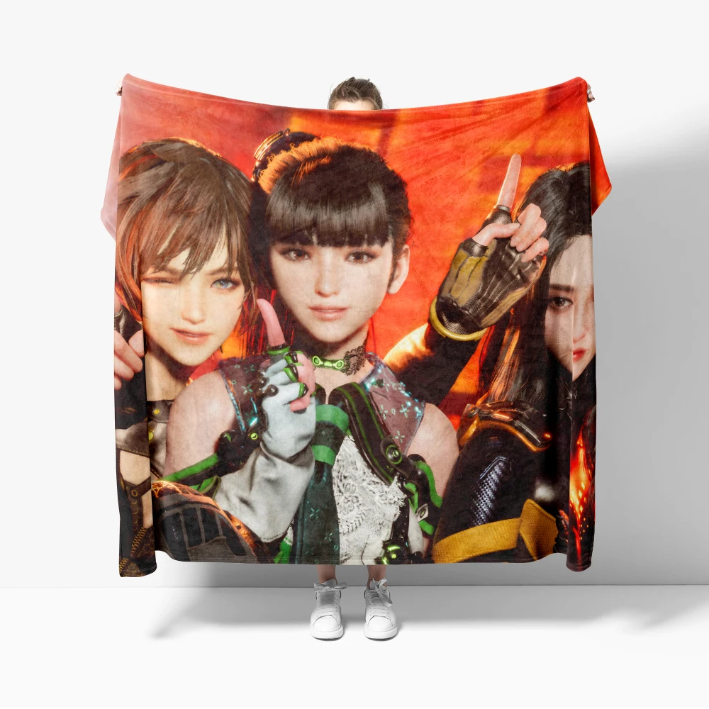 Stellar Blade Pattern Flannel printed blanket suitable for all seasons suitable for living room office sofa and travel 180x250CM