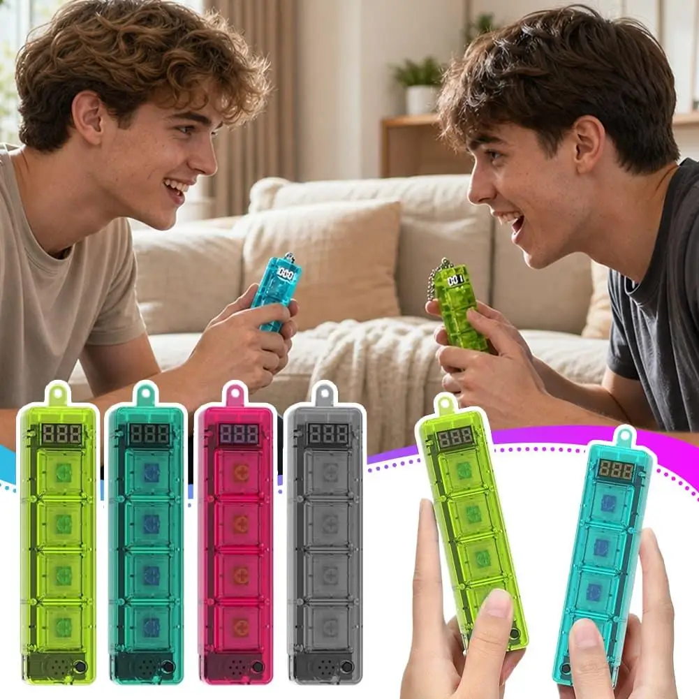 LED Keyboard Keychain Fidget Toys Electronic Speed Reaction Training Fidget Toy Portable Stress Relief Toy 키홀더 Llavero  ﻿