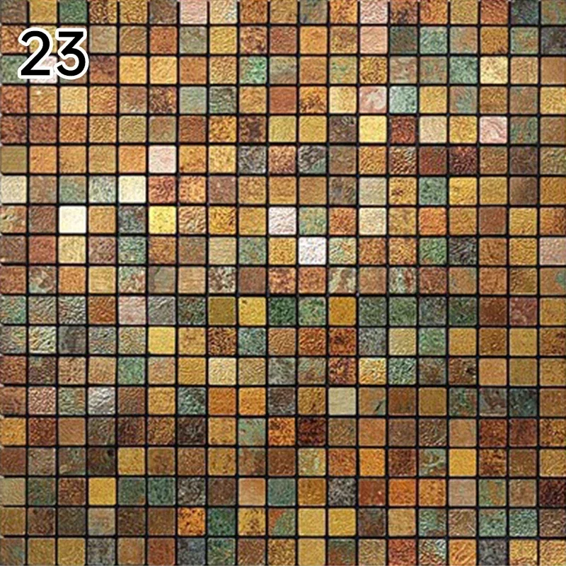 30X30Cm Self Adhesive Mosaic Wall Decal Waterproof Kitchen Bathroom Wallpaper Wall Stickers Small Lattice Crystal Sticker Tile