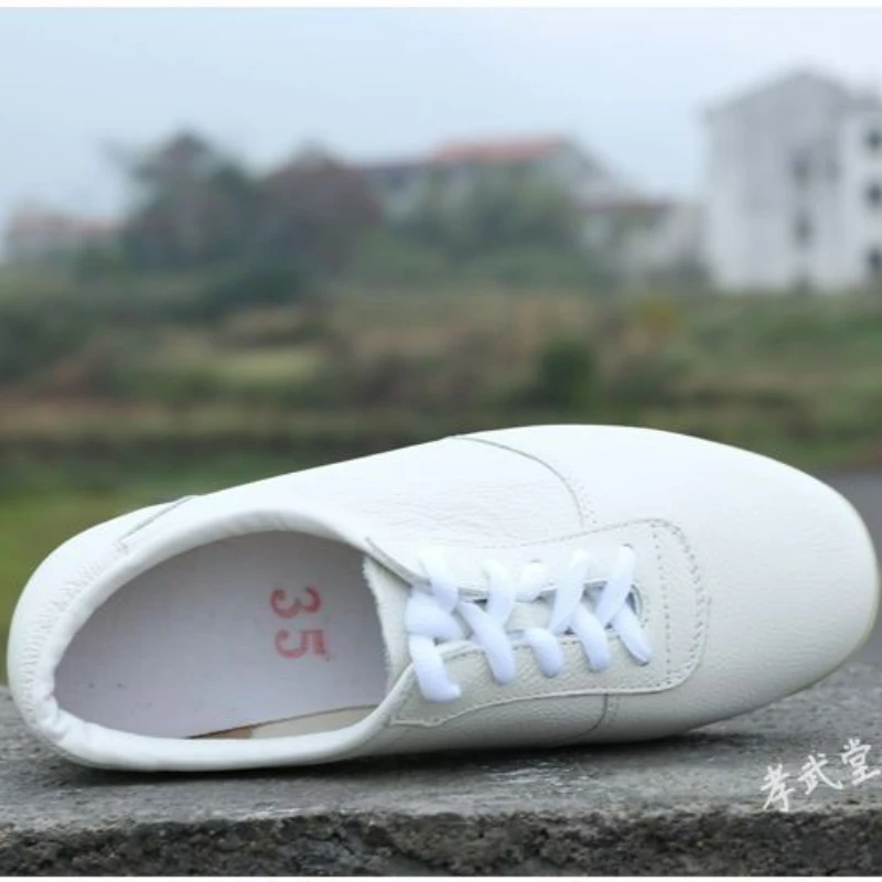 العلامة التجارية الكلاسيكية أحذية الكونغفو الرجال النساء الجلود فنون الدفاع عن النفس أحذية للجنسين مريحة تاي تشي حذاء الأزواج حذاء الكونغفو