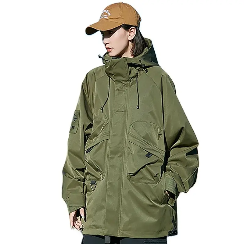 

2024 Fall New Men'S High Street Hip-Hop Trend Fashion Outdoor Workwear Windproof Waterproof Casual Handsome Sports Jacket