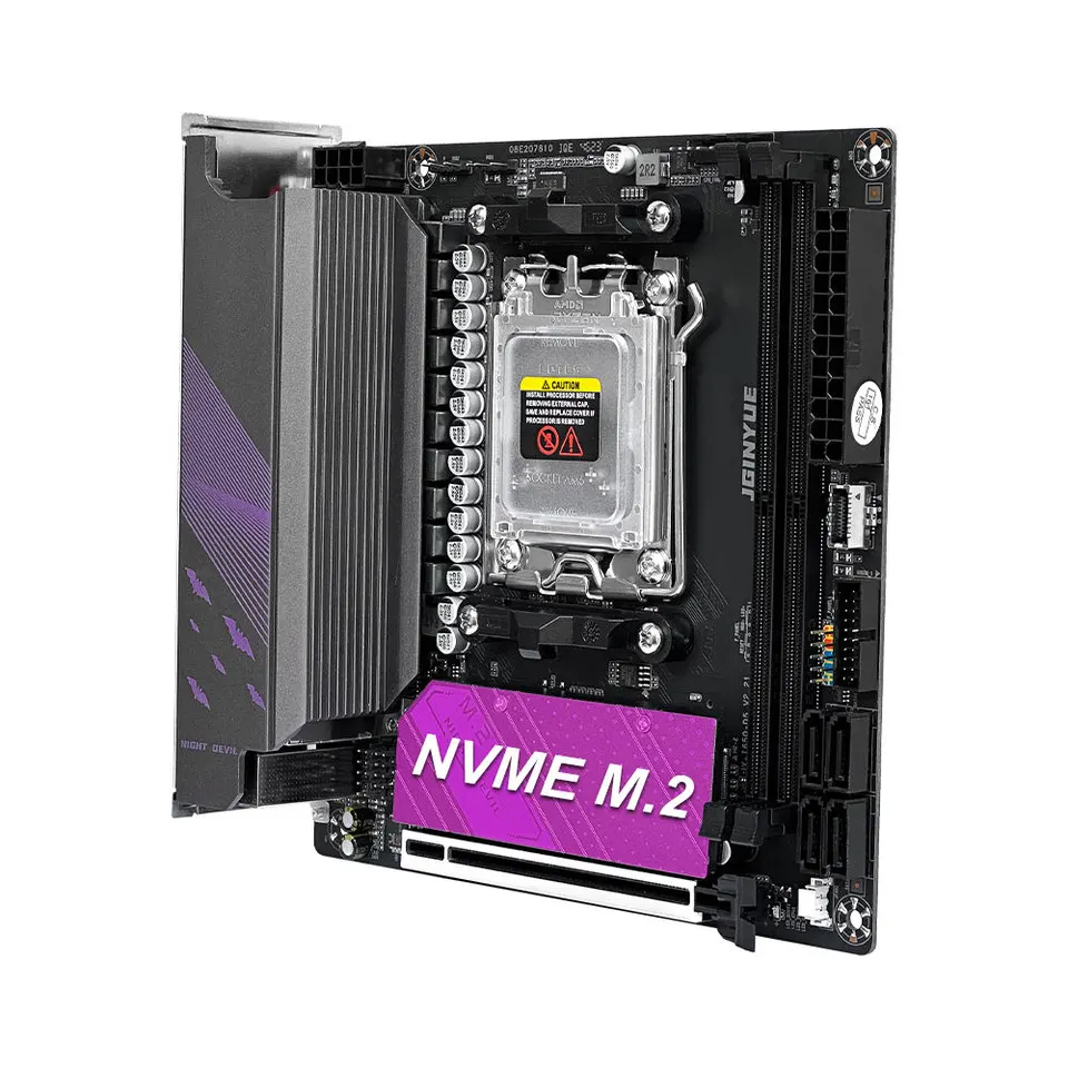 JGINYUE B650 ITX DDR5 Mini AM5 for Motherboard Supports  9600X/7800X3D/7500F (B650/AM5 Interface) New Desktop SATA