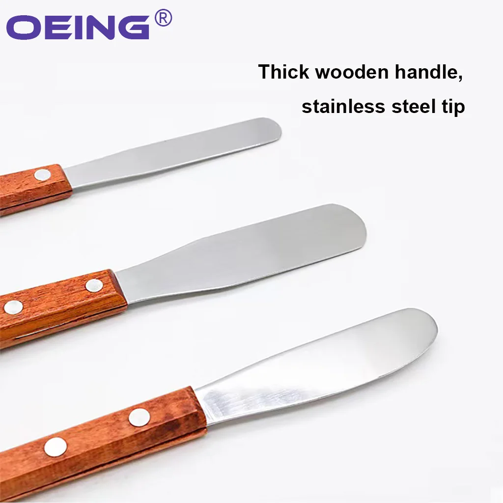 Dental Alginate Mixing Plaster Spatula Knife Impression Material Wooden Handle Spatula  Dental Lab Gypsum Spatula Dentist Tools