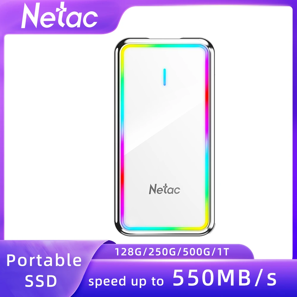 Netac 550 MB/s SSD Esterno RGB: La Scelta Perfetta per Prestazioni Veloci e Portabilità