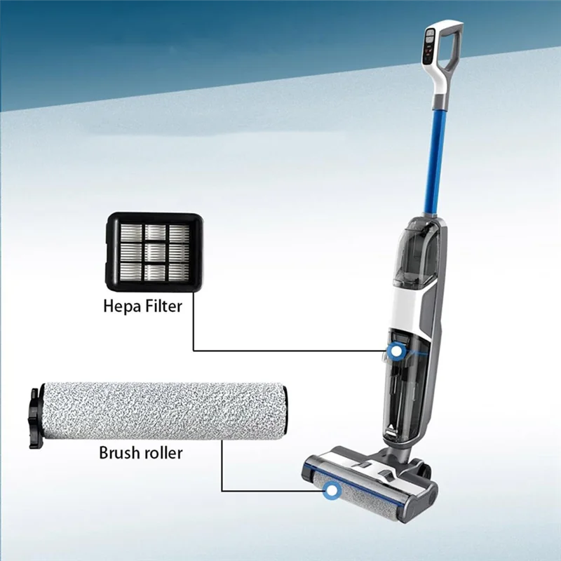 TKOH-1Set للمكنسة الكهربائية اللاسلكية Bissell Crosswave HF3 3649A نموذج استبدال فرشاة الأسطوانة ومرشحات HEPA