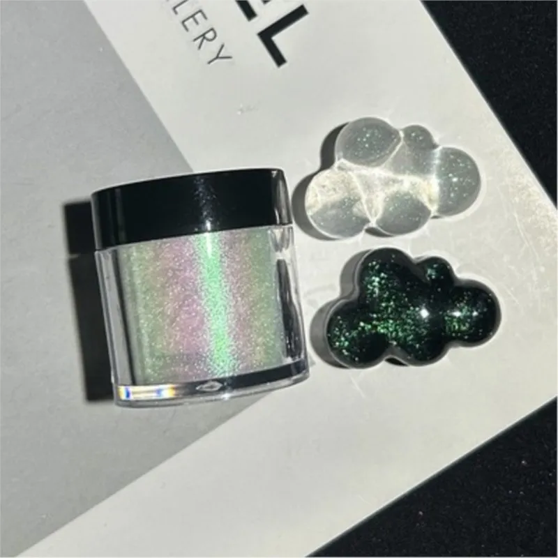 10G/Fles Neon Zeemeermin Parel Nagel Glitter Poeder Hoogglans Fijn Stof Aurora Parelmoer Holografische Lak Chroom Nagelpoeder