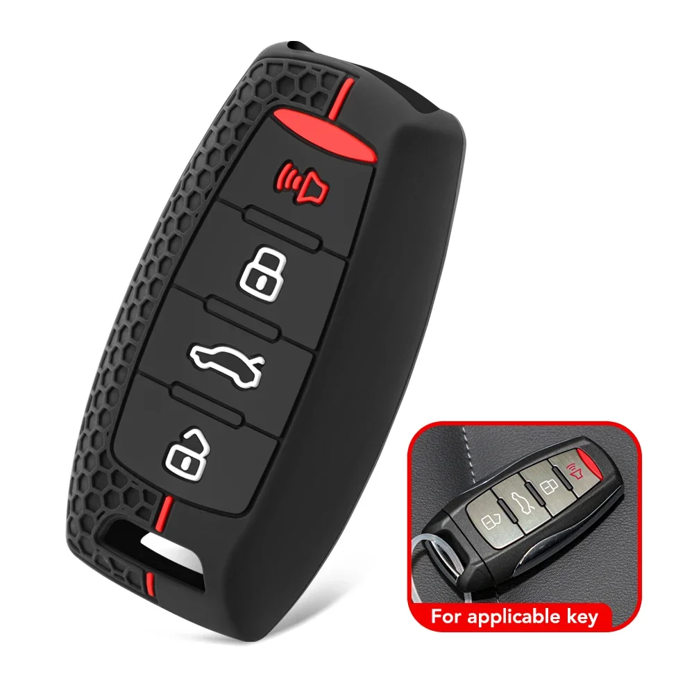 For Great Wall Poer GWM Ute Cannon Pao P Series Silicone Car Key Cover Case Protect Skin Holder Shell Keychain Accessories