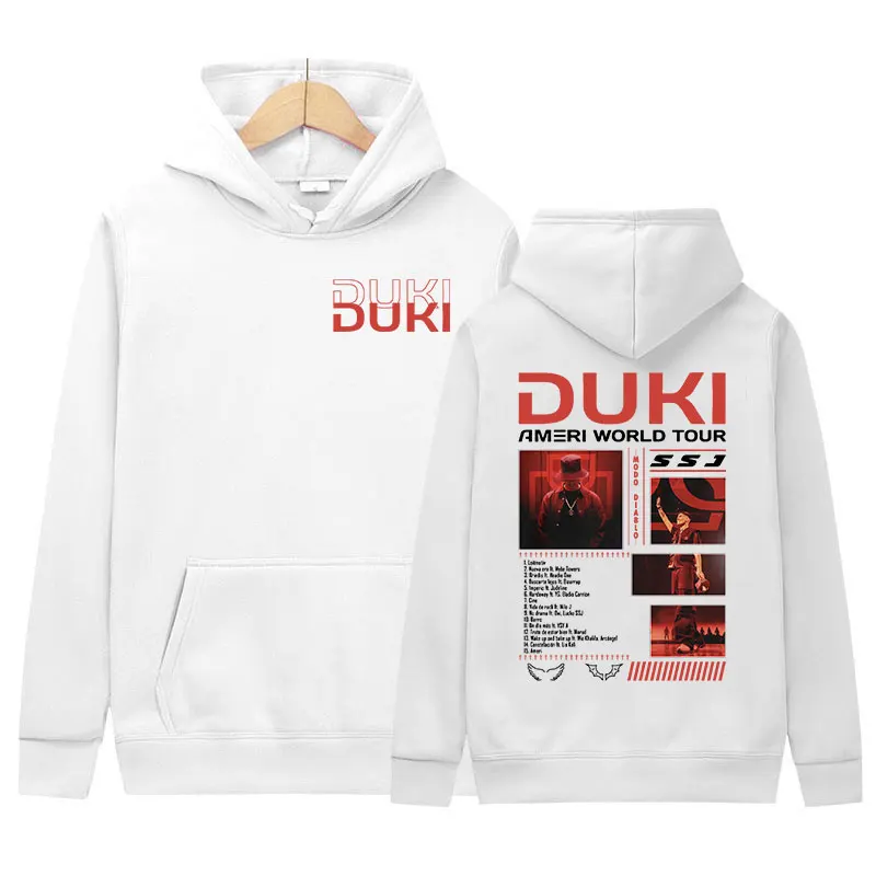 Rapper Duki Amri Worlo Tour 2025 new album Hoodie Men Retro Fashion Casual Pullover Sweatshirts Hip Hop Gothic Hoodie Streetwear