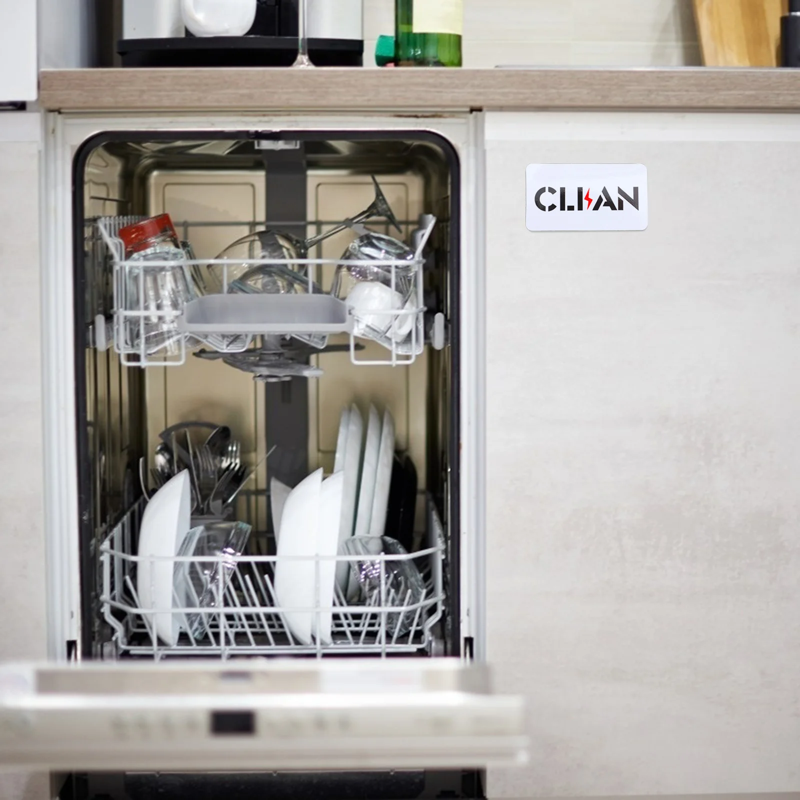 1 قطعة مزدوجة الجانب المغناطيسي غسالة صحون علامة نظيفة نمط فريد غسالة الثلاجة تنظيف مؤشر ضعف الجانب علامة مغناطيسية #1