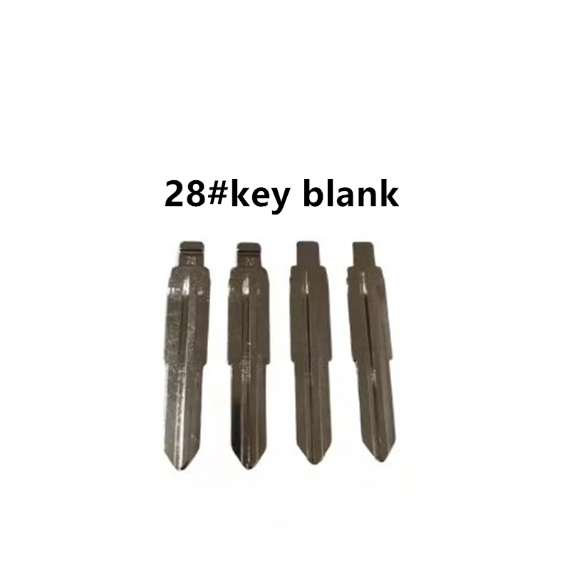 10 pcs #28 Metal Blank Uncut Flip KD/VVDI Remote Key Blade for KIA RIO Auto Replacement Parts Car Interior Accessory