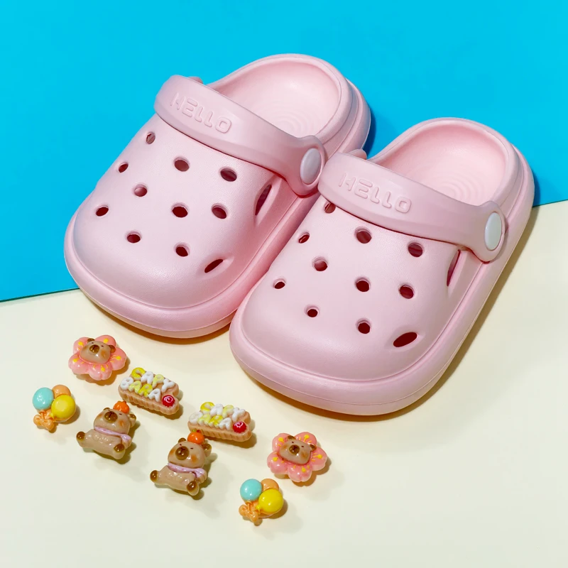 Cute Capybara Children's EVA Garden Shoes Summer Anti-slip Waterproof Breathable Boys and Girls Outdoor Slippers Beach Sandals - view 6