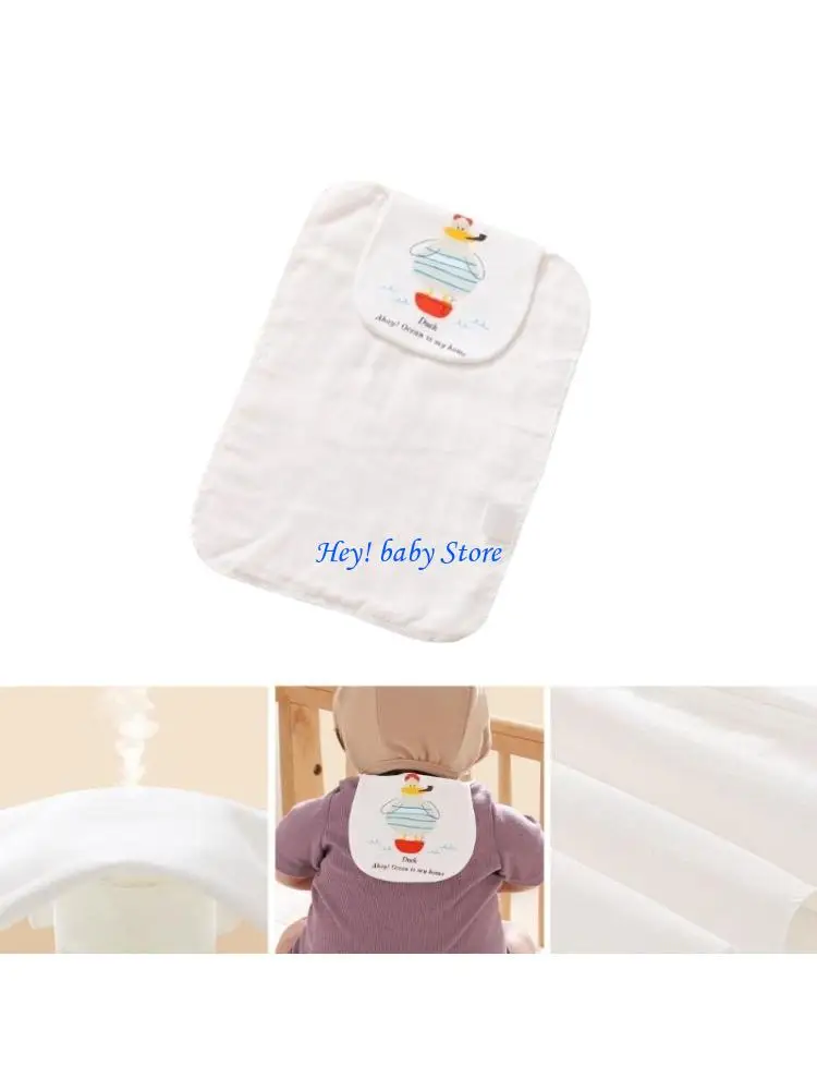 

Q1FE Baby Sweat Absorbent Towel High Absorb Soft Drool Sweat Cloths for Baby 0-6Y Children Activity Hooded Cloth Back Towel
