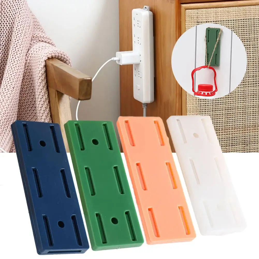 Fixador de tomada de parede, suporte de tomada de energia, organizador de fio, fixador de cabo, remendo autoadesivo m7u8