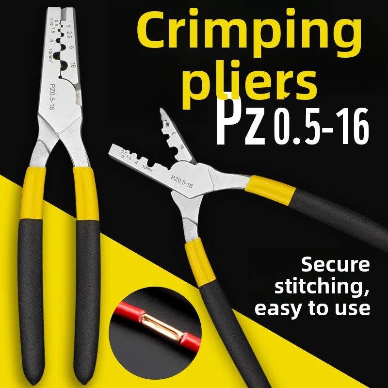 PZ0.5-16 Ferrule Terminal Crimping Plier GT Small Copper Tube Crimp Tool Electrician Manual Wiring Tool
