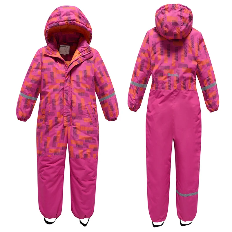 Children One-Piece Ski Suit Girl New Kid Snowboard Thickened Warm Skiing Set Jumpsuit Winter Clothing Windproof Waterproof Suit