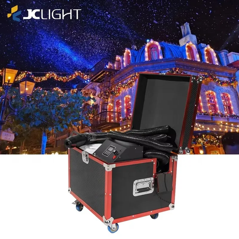 3000W High Power 10m Long Spray Snow  Adjustable Range Artificial Snow Maker for Christmas Event Stage Equipment