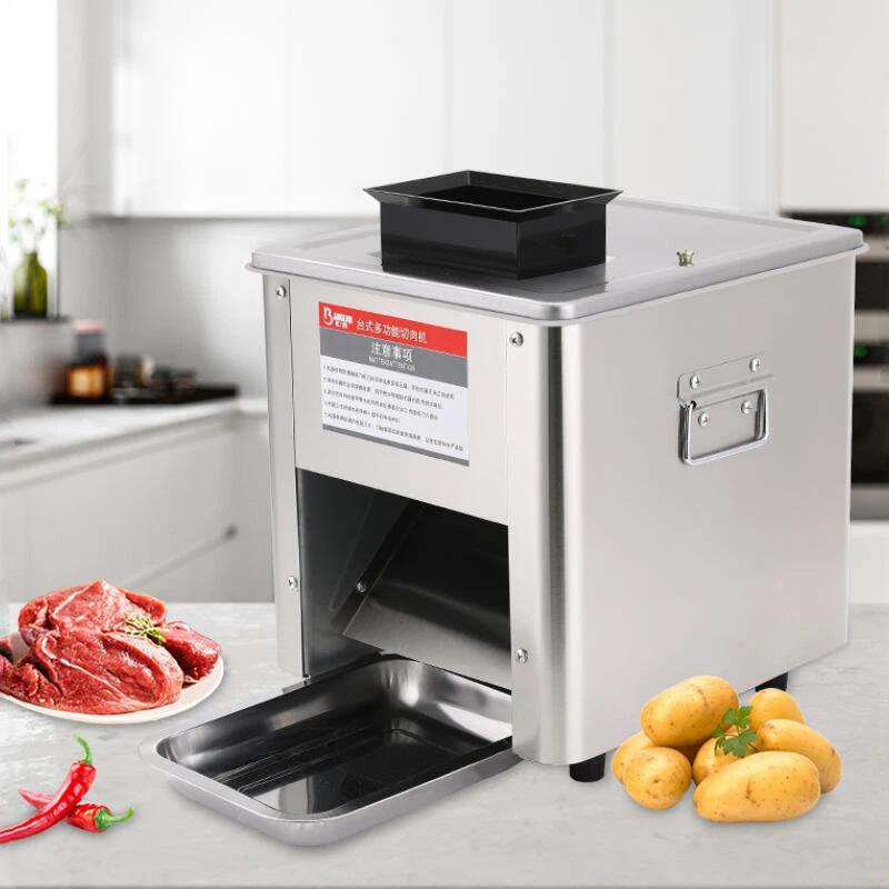110 فولت/220 فولت الكهربائية آلة تقطيع اللحوم القاطع التجاري المنزل المقاوم للصدأ قطع طاحونة التلقائي أداة تقطيع الطعام التقطيع
