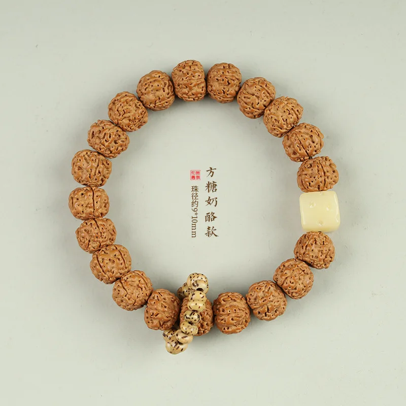 الطبيعية قسط صغيرة فاجرا سبحة صلاة النمط التبتي العقيق بودي الجبن سوار اليدوية