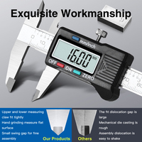 Vernier Caliper with Electronic Scale and Depth Rod - 0-150mm, LCD Display, Stainless Steel Digital Vernier, Digital Caliper