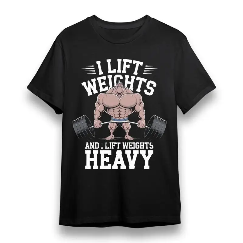 

Мужская футболка с подъемными грузами, черная, 100, хлопок