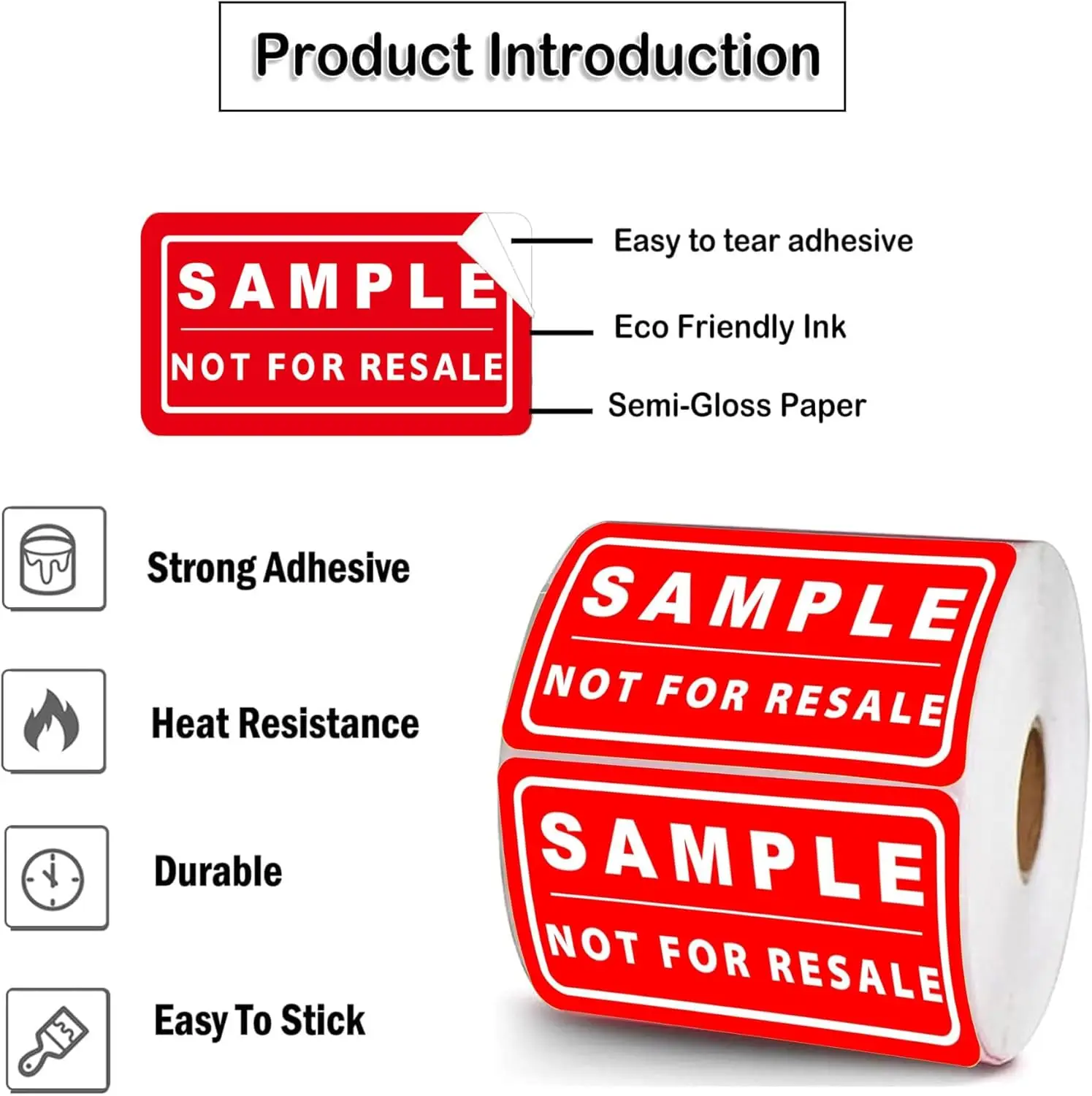 Sample, Not for Resale Labels Not for Resale Stickers 500 Pcs Inventory Labels Retail Store Sale Displays Label for Inventory,Re