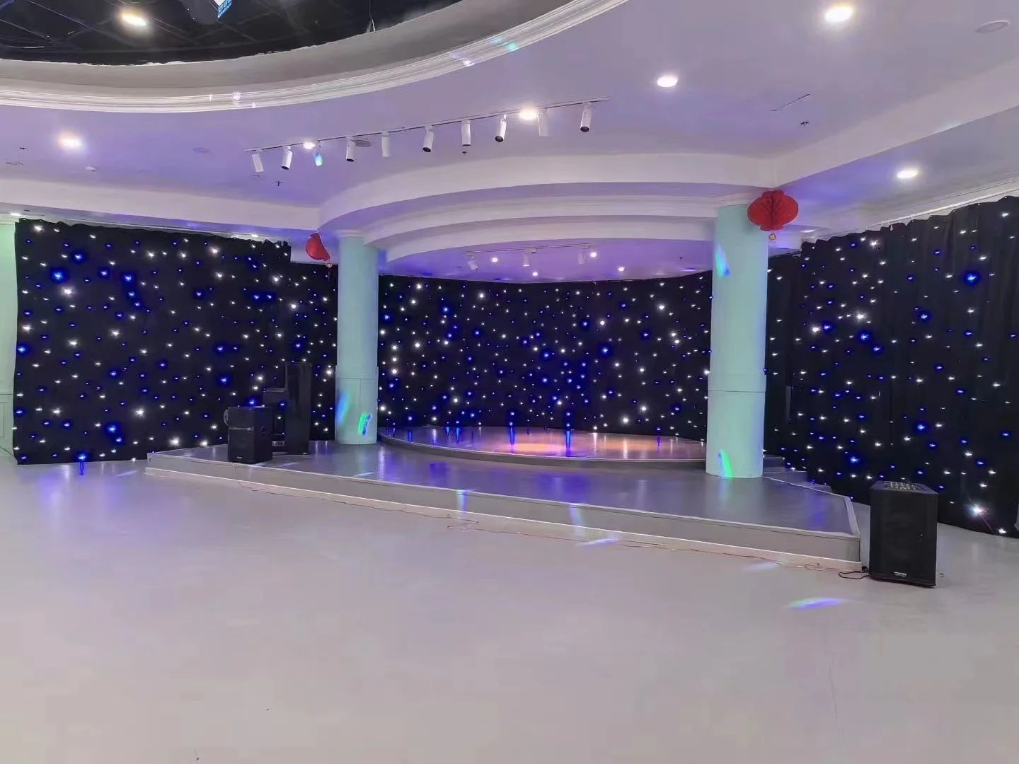 DMX512 RGB LED Star Curtain 90 LEDs 80 Animated Patterns for Wedding Backdrop Stage Decoration