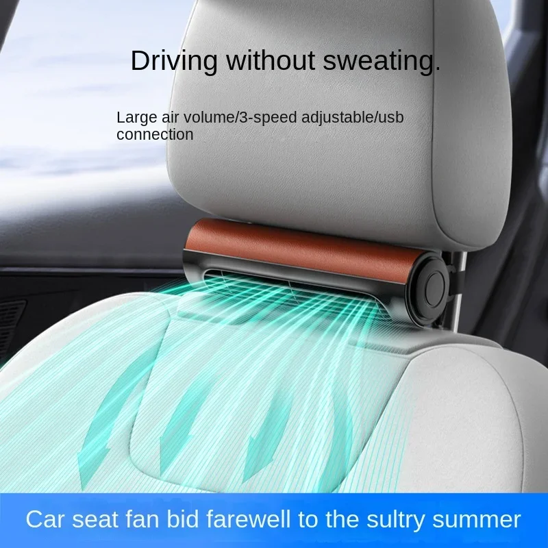 

Creative New Car Seat Fan UBS Special for The Rear of The Car High Wind Cooling Electric Fan in The Car