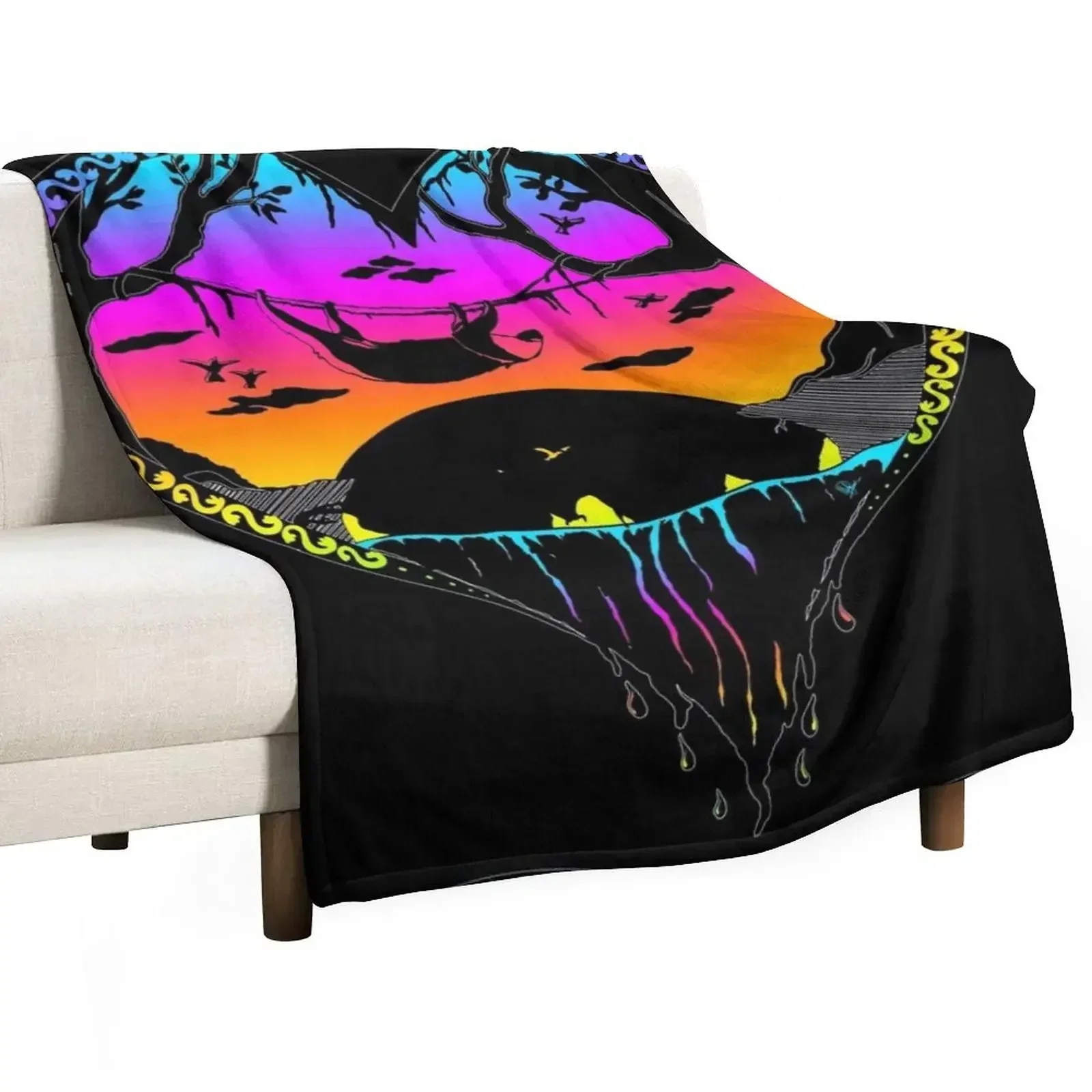 Sloth Rainbow Heart Throw Blanket for babies heavy to sleep Retros Furrys Shaggy Winter beds Blankets