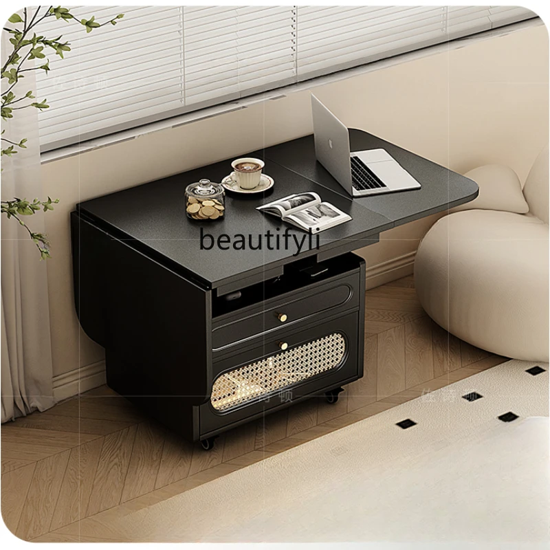 Foldable Lifting Coffee Table Dual-Purpose in One Mobile Stone Plate Creative Small Apartment Living Room High-End Affordable