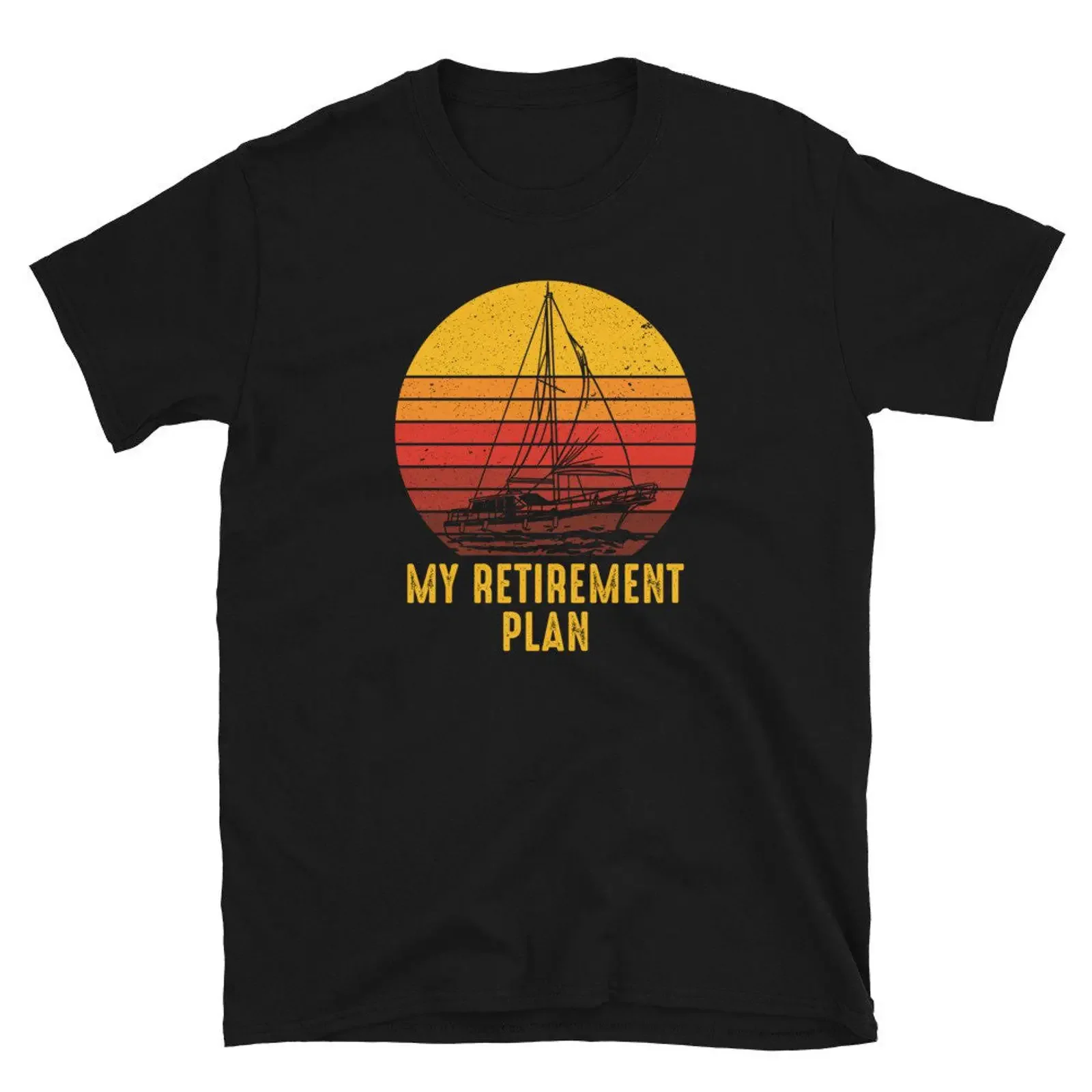 Sailing Retirement Plant Funny Sailor T Shirt vintage Washed fashion designer clothes Unisex Top For Everyday Wear Versatile