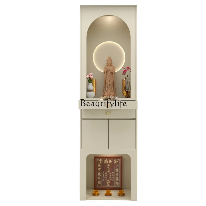 04ld14Bodhisattva table worship incense table shrine stand cabinet land god cabinet