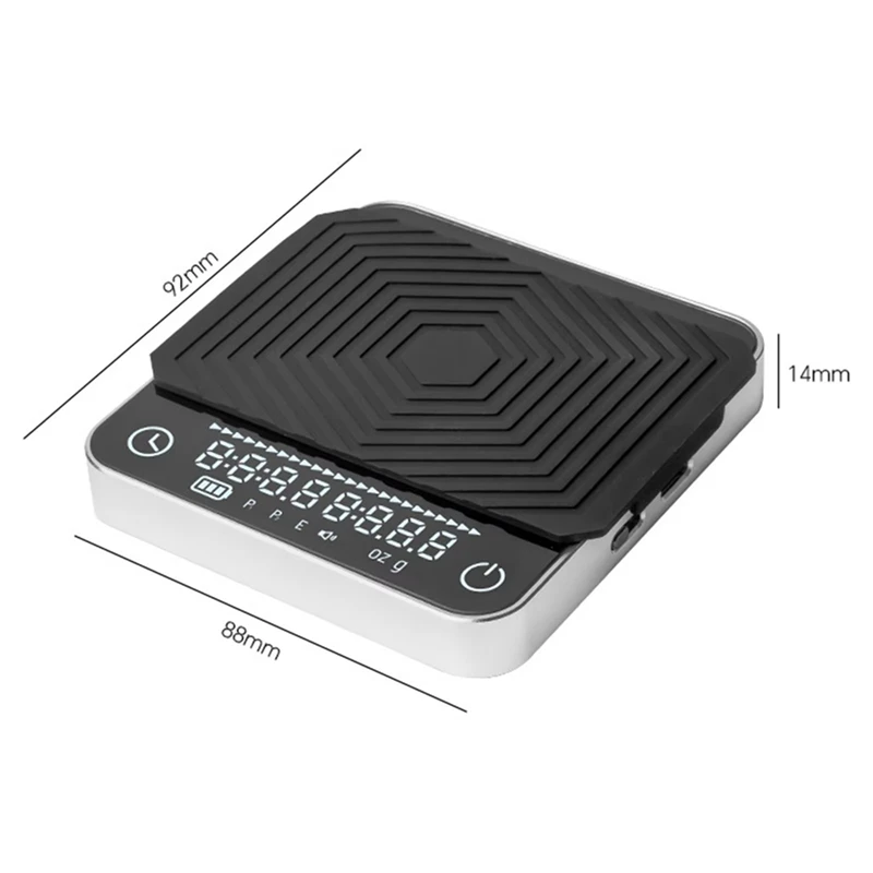 ABAE-báscula de café recargable de alta precisión, Mini báscula electrónica para uso en Espresso, exterior y cocina