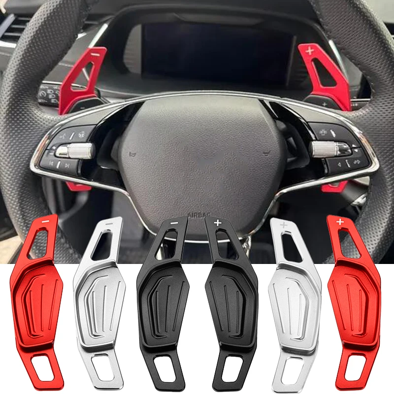 Shifter Paddle For Skoda RS MK4 Octavia IV Scout 2021 2022 ENYAQ iv Karoq Kodiaq Scala Car Steering Wheel DSG Extension Stickers