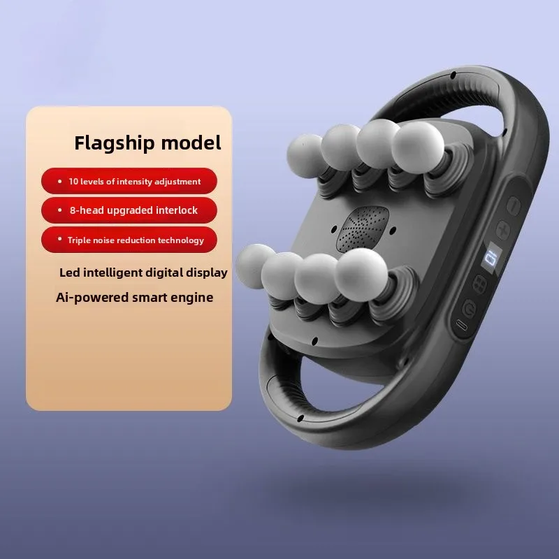 16-Heads Fascia Gun High-Frequency Vibration Body Massage Gun Back and Waist Massager Neck Shoulder Massager Muscle Masajeador